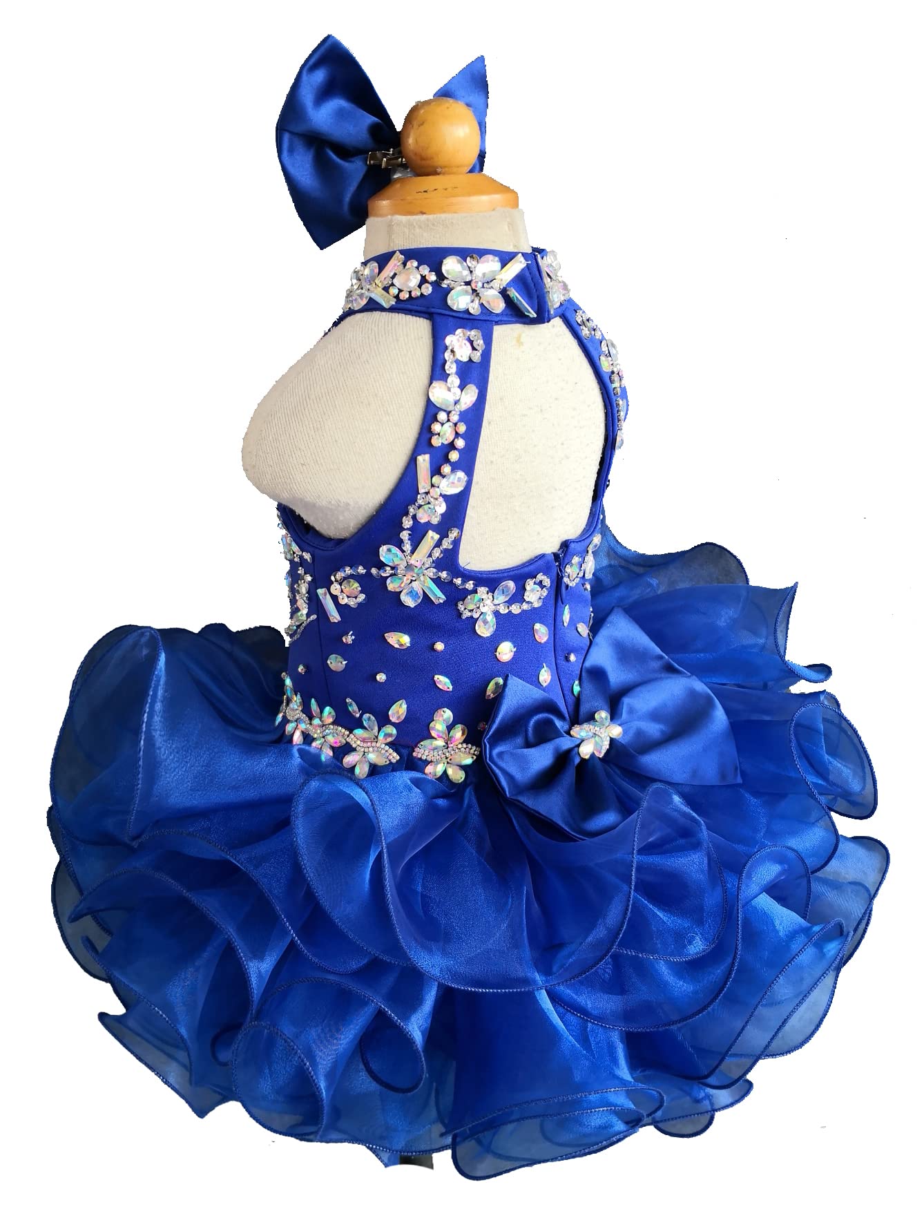 Jenniferwu G284-6 Baby-Kleid für Neugeborene, kleine Mädchen, Größe 18–24 M, Blau