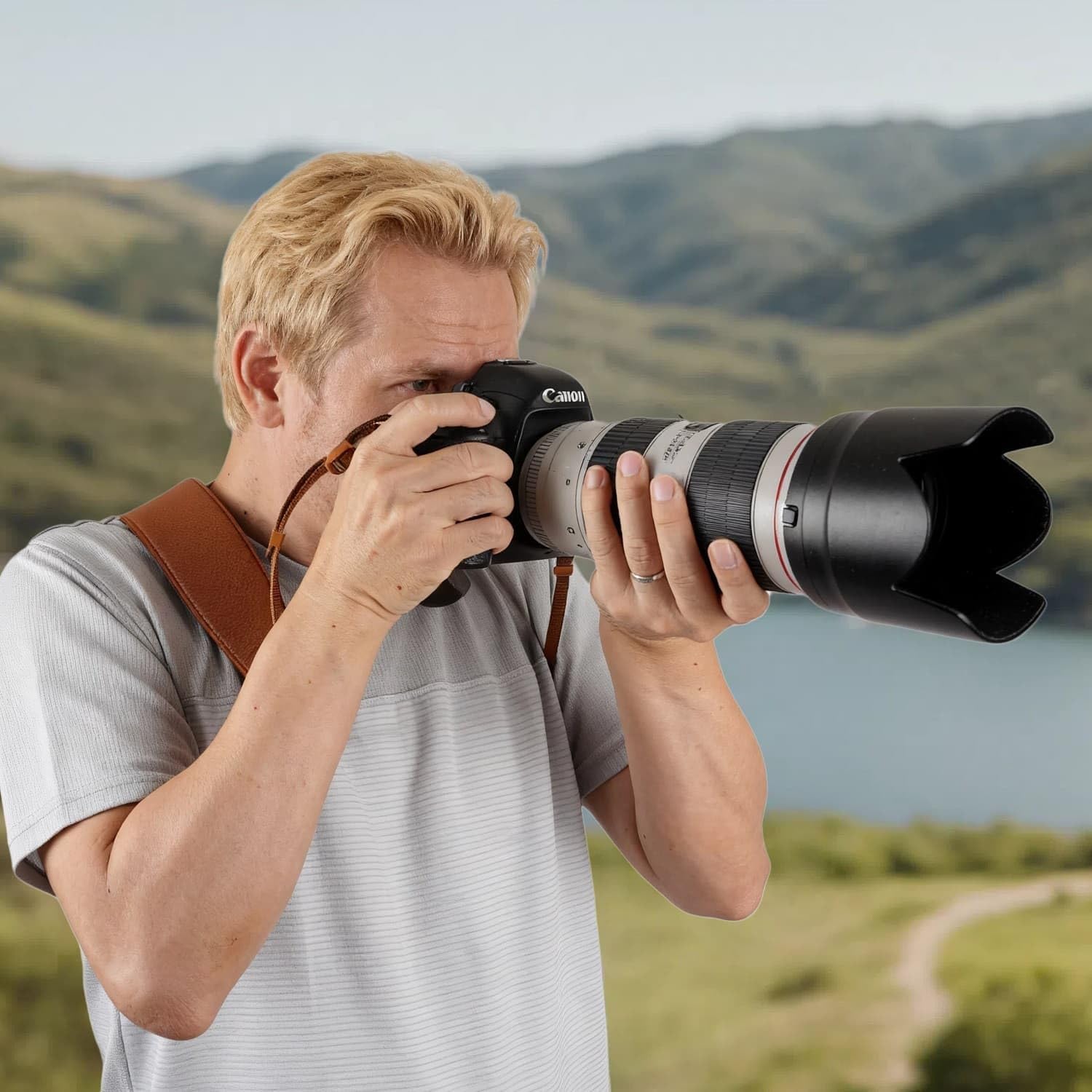 1.3”Wide Camera Strap, Fashionable PU Leather Camera Strap for Sony/Nikon/Canon/Minolta/Panasonic/SLR/DSLR Cameras - Image 6