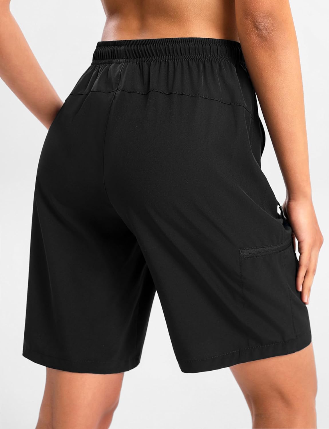 Women's 9" Hiking Cargo Shorts Lightweight Stretch Quick Dry Athletic Golf Summer Bermuda Shorts for Women - Image 2