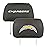 FANMATS 12513 Los Angeles Chargers Embroidered Head Rest Cover Set - 2 Pieces
