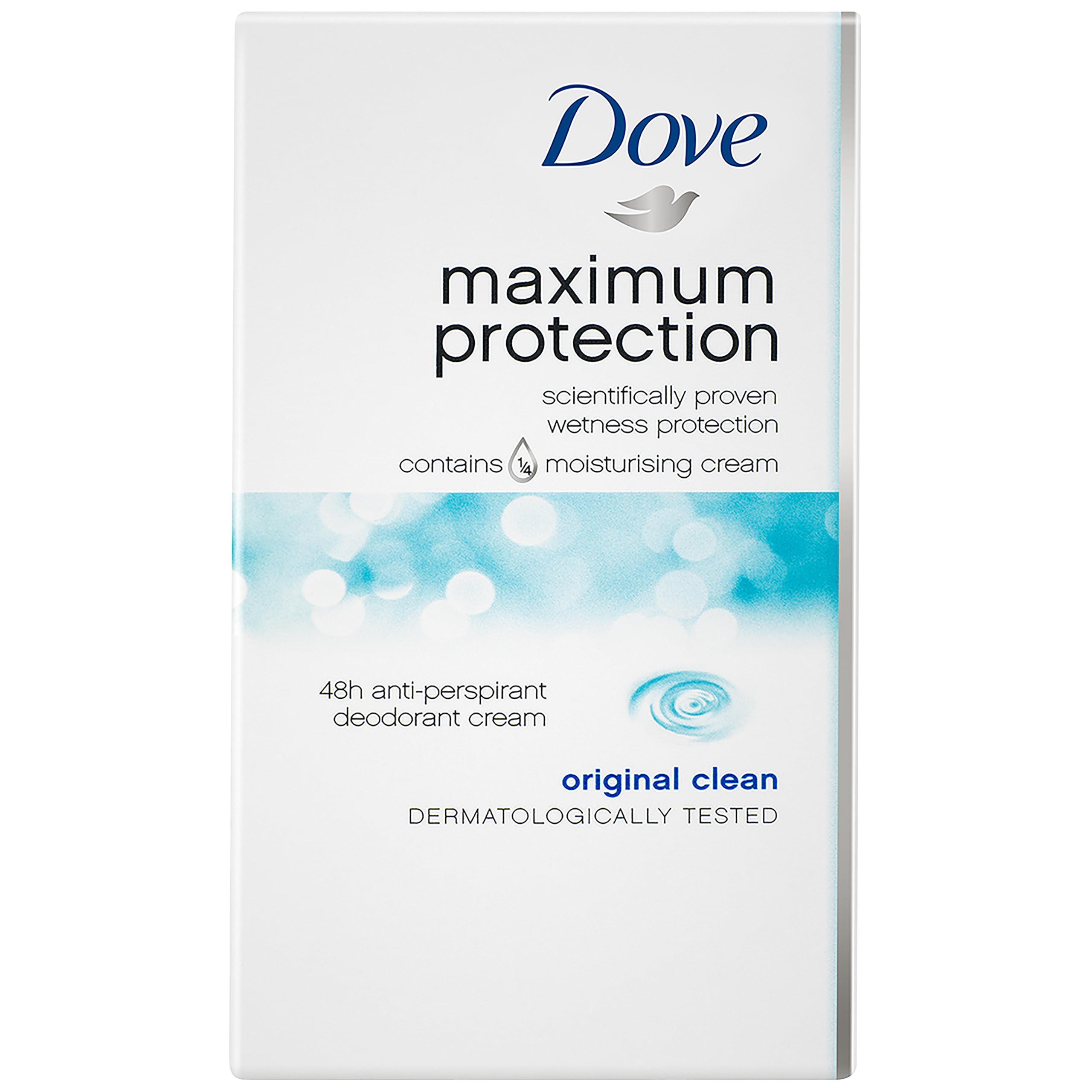 Dove Deodorante Crema Maximum Protection, 1 x 45 ml ciascuno, Fresh Scent, Dermatologicamente Testato, Antitraspirante per Ascelle, Protezione per 48 ore, Per Pelli Sensibili (Confezione da 2)