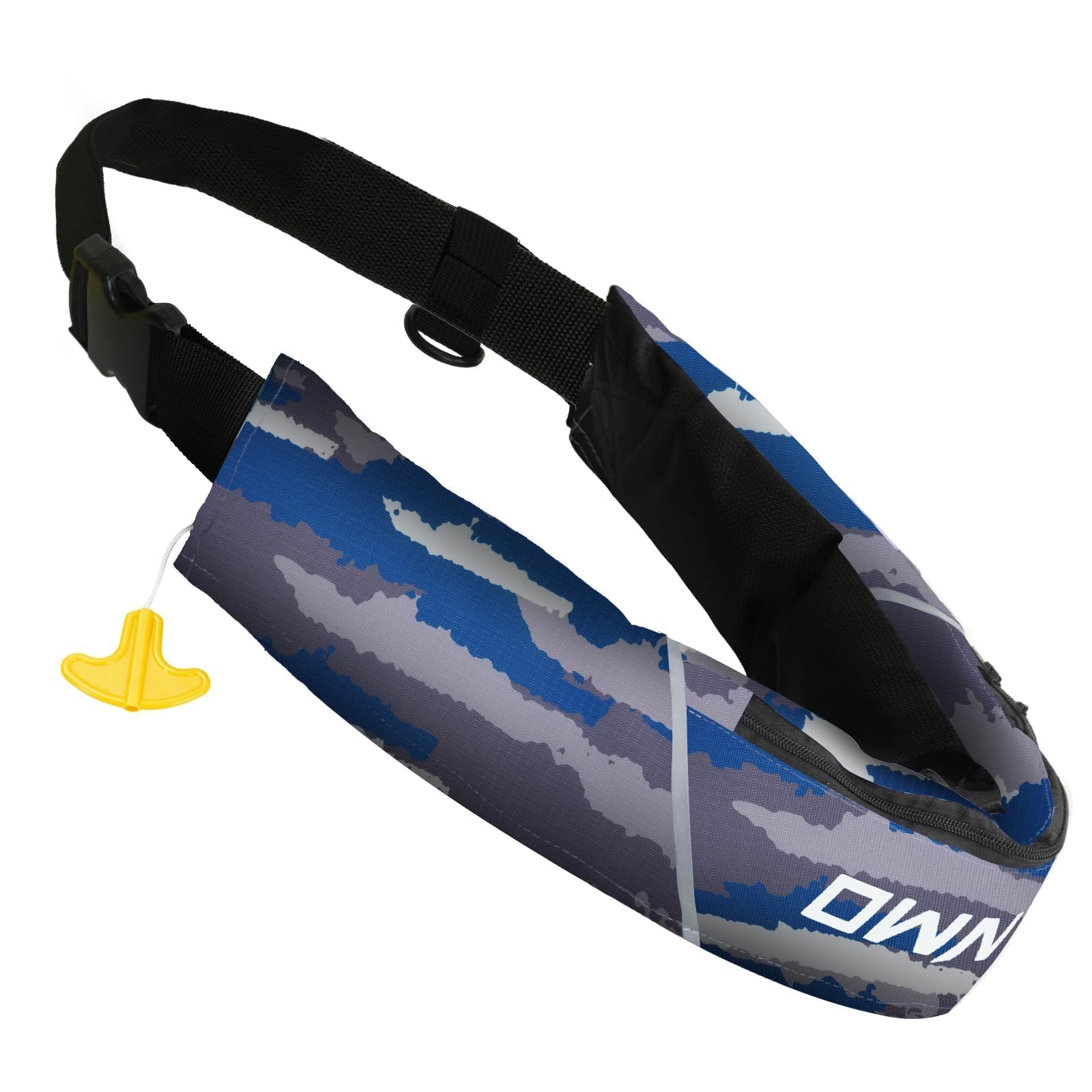 Owntop Manual Inflatable Belt Pack, Adults Swim Jacket with Blowpipe &amp; Whistle, 24g CO2 Cylinder Included, Low Profile for Kayaking, Fishing, Paddle Sports