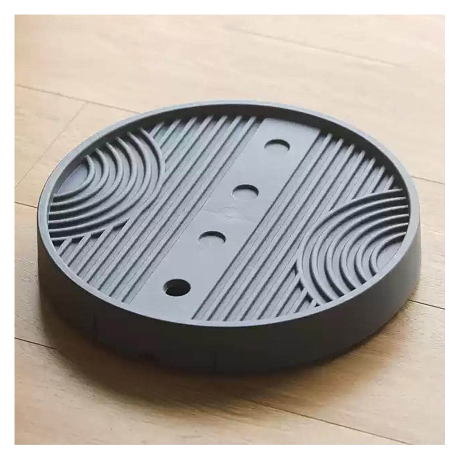 Xcsdew Color2 Pp Round Tray,Household Decorative,Removable Drain Compartment,Concealed Casters,Suitable For Storing Flower Pots(,34.5X34.5x5cm)