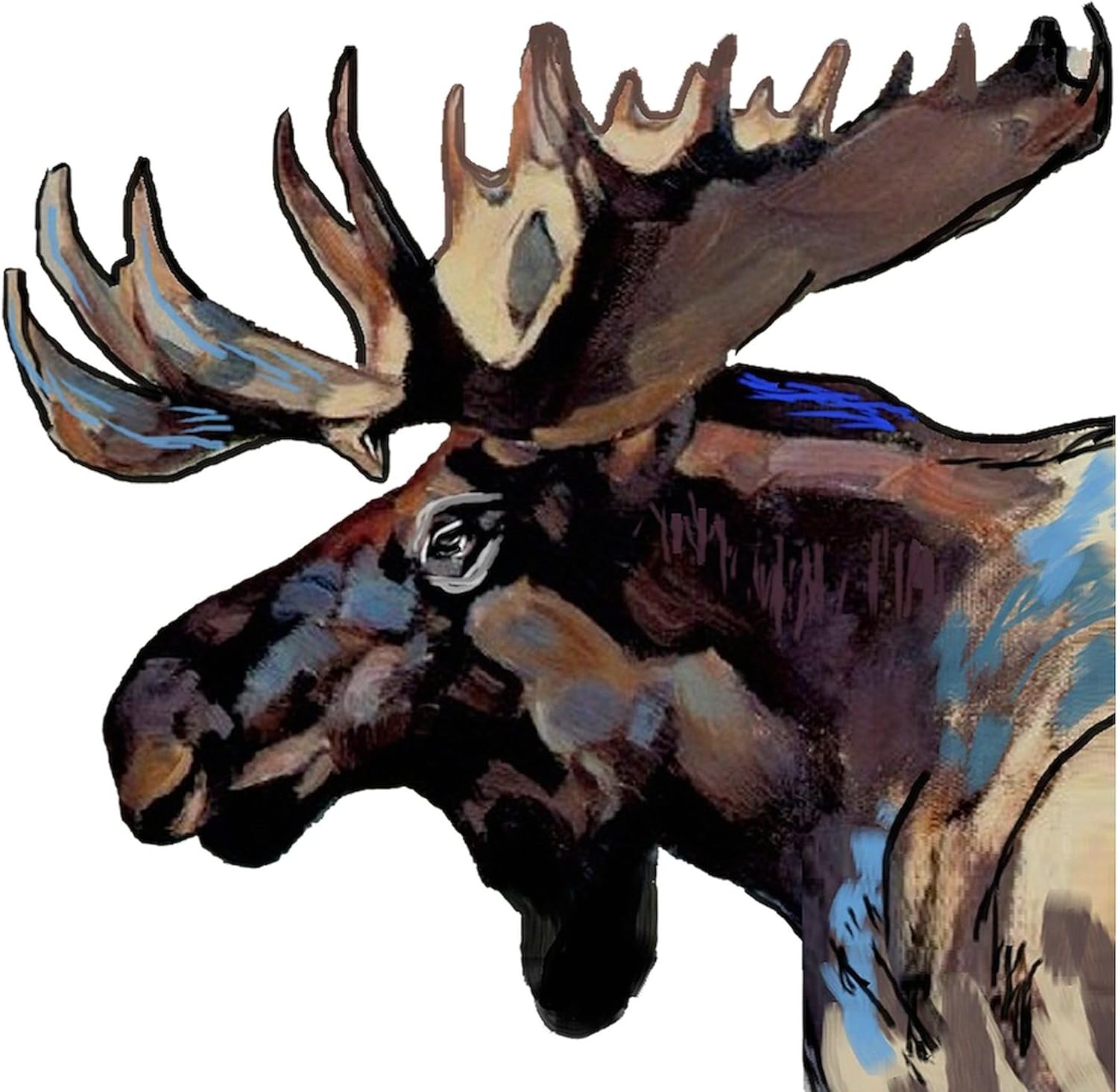 CafePress Moose 30"x60" Absorbent Cotton Back, Soft Beach, Pool Towel