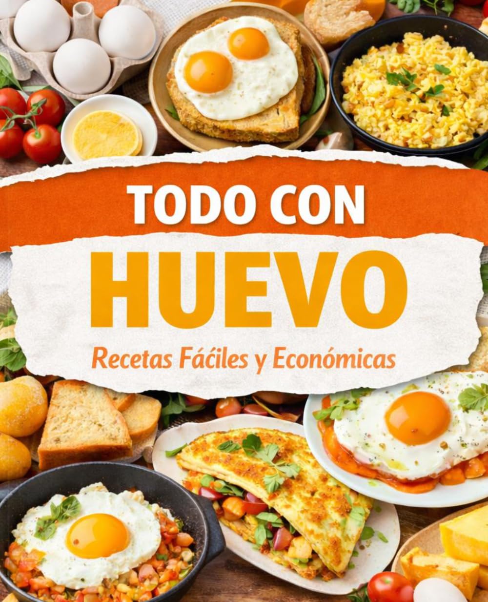Todo con Huevo, Recetas fáciles y económicas, explicadas paso a paso para principiantes y personas ocupadas.: Que cocinar cuando no tienes ni tiempo ni experiencia.