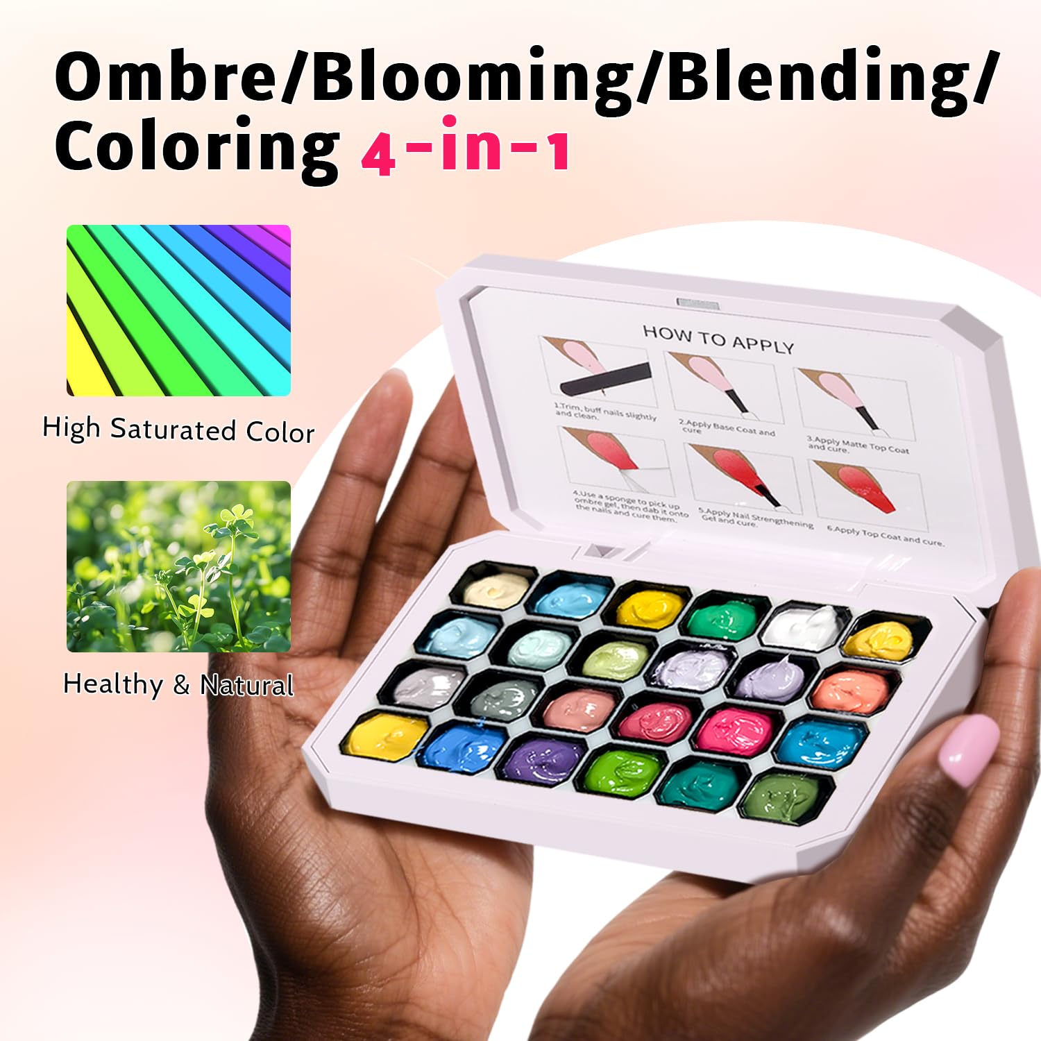 Sponge Pat Paint Gel Nail Polish for Ombre Nail Art