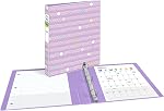 Avery Vue durable de la mode 3 Binder de sonnerie, 1" Anneaux ronds, 175-Sheet Capacité, 1.4 Inch Large Spine, Couverture transparente personnalisable et la colonne vertébrale, Purrrfectly Purple Design (26738)