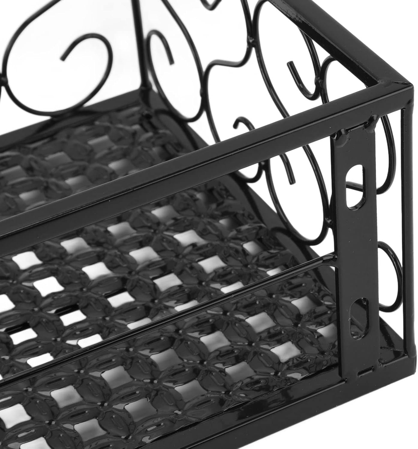 Balcony Flower Pot Rack Stand Holder Hanging Wrought Iron Fence Indoor Windowsill Succulent Shelf High Load Bearing Capacity for Balcony Garden Display Potted Plants Iron Black (Suitable for 10.5cm Railings)