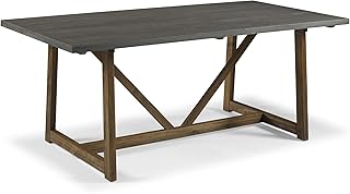 Walker Edison Modern Farmhouse Small Kitchen Furniture Dining Room Table...