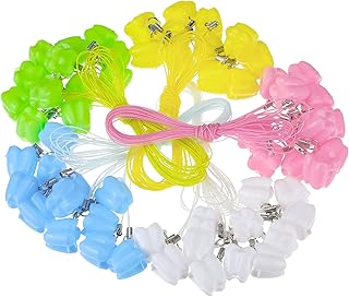 60 Pieces Lost Teeth Saver Necklace Organizer Milk Teeth Storage Box Necklace Cute Fairy Baby Teeth Keepsake Holder Children Teeth Save Box for Lost Teeth Storage Box, Children's Day Gifts