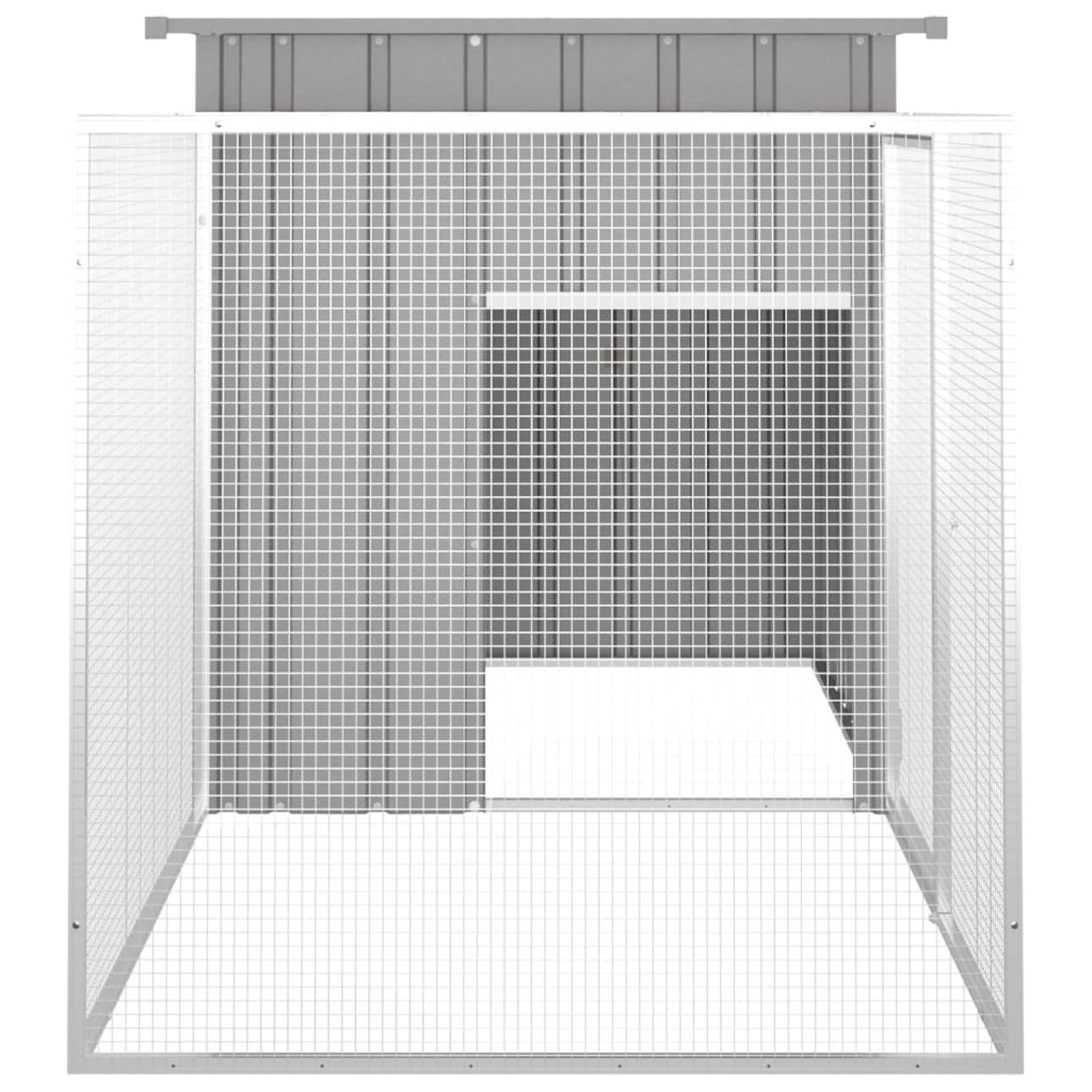 Jaula de gallinas Acero galvanizado Gris 200x91x100 cm, Chaduof Jaulas para Conejos, Jaula Cobaya, Jaula Hamster, Jaula para Gatos, Jaula Chinchilla, Recinto para Conejos - SPU:171546