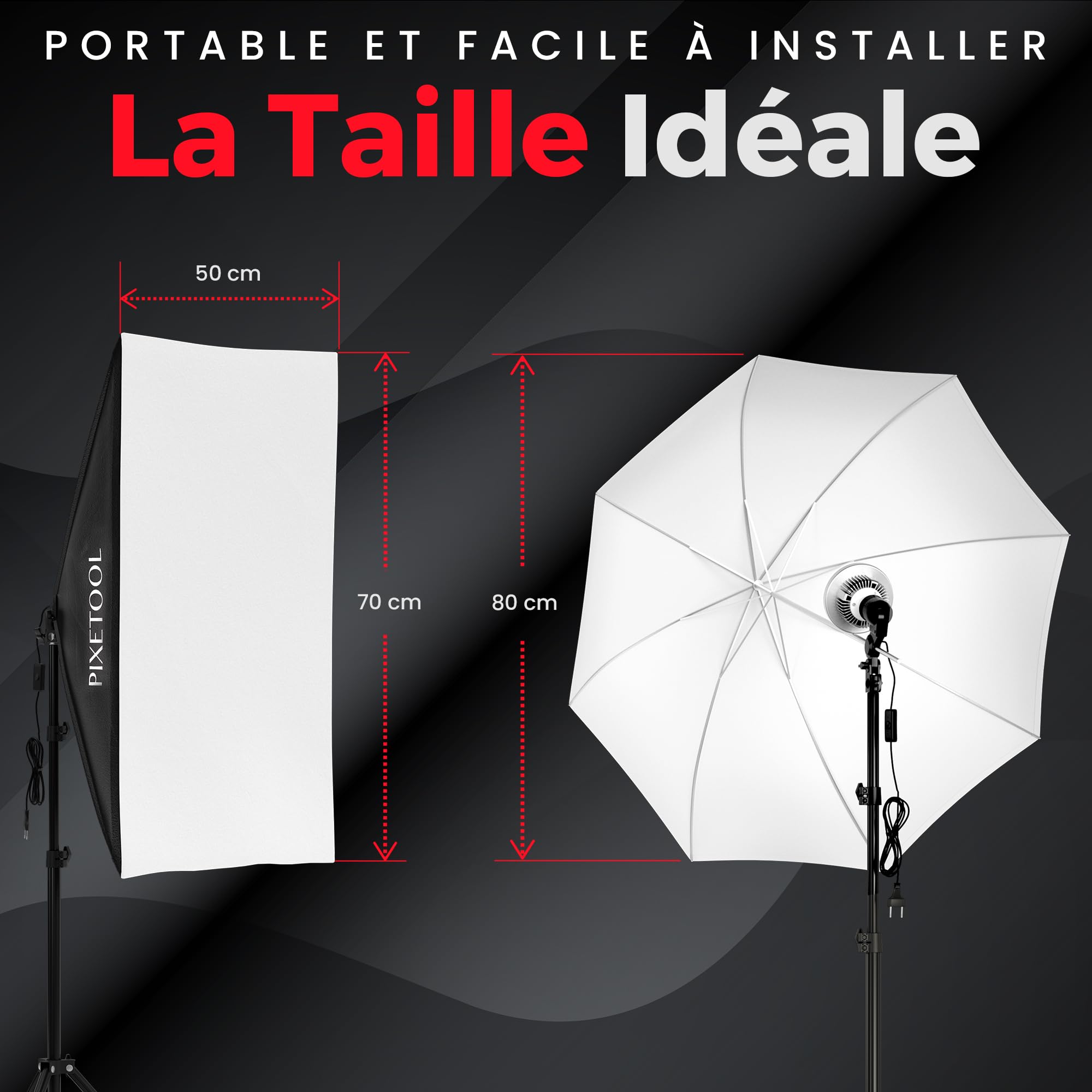 Kit Studio Photo et Éclairage – Softbox - Écran de Projection - Fond Vert avec Support (3m x 3m) -3X Toile de Fond Photo – Green Screen – Lampe - Lumiere -Photographie Streaming Gaming Jeu