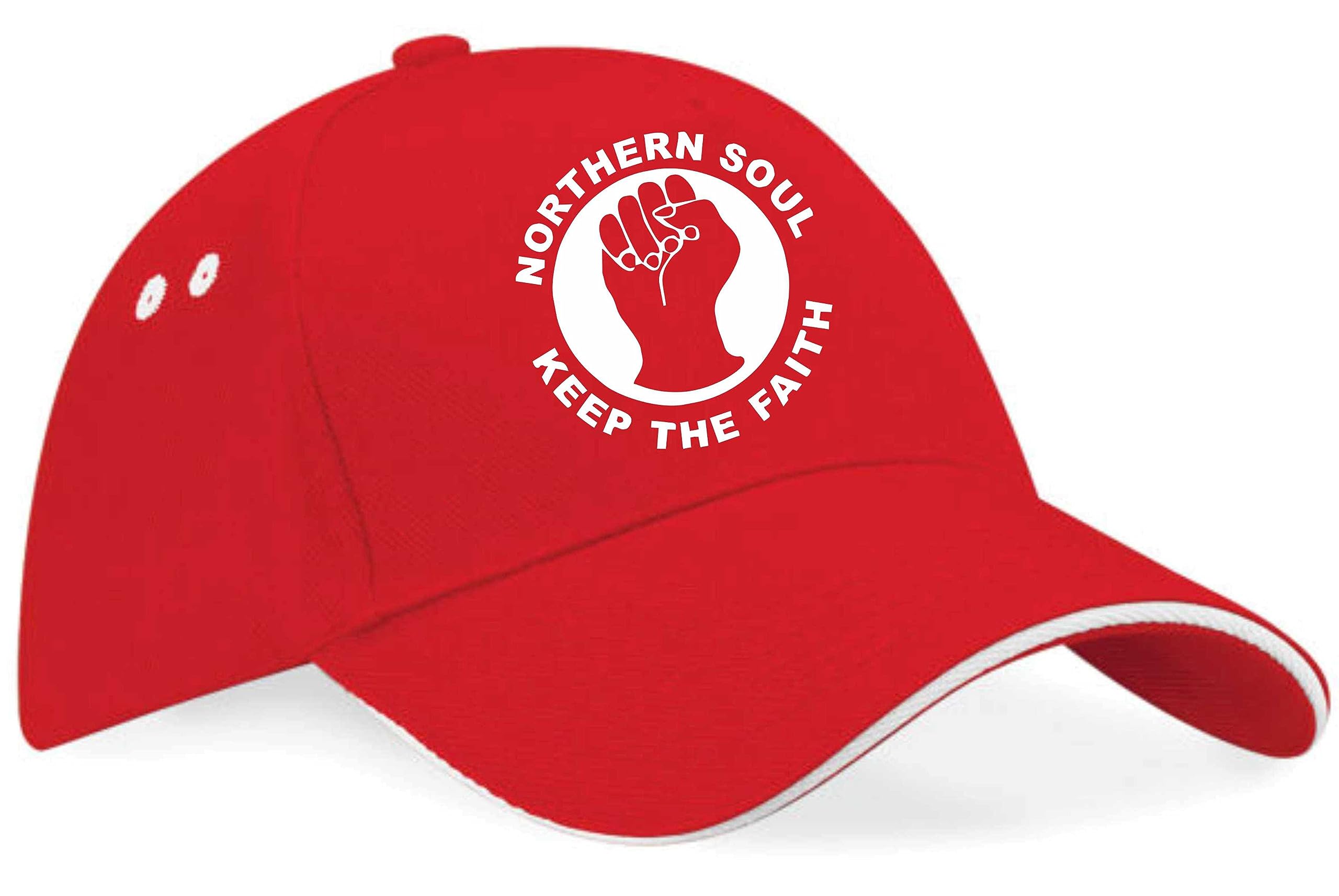 Print4u Unisex Red Northern Soul Baseball Cap Music Lovers Birthday Gift For Men & Women