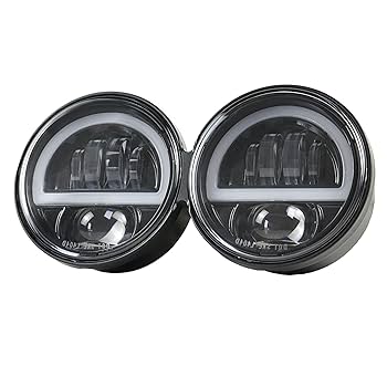 VEISUTOR Farol de LED duplo para Fat Bob, kit de luz frontal