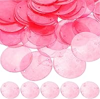 Vista 19 de GLEAVI Cowrie Shells 100pcs Round Shells Pieces Round Natural Capiz with 2 Hole, Polished Slice Accessory Capiz Pearl Coin Beads Charms for Jewelry