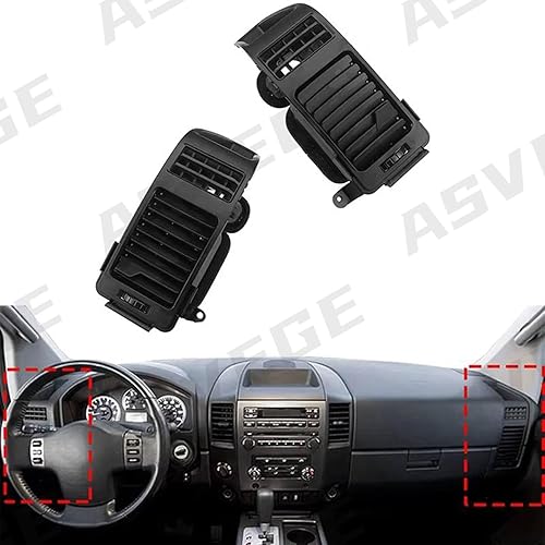 Miniatura 2 de Rejilla de ventilación de CA del lado del pasajero para Nissan TITAN ARMADA 2004 2005 2006 68420-7S000 68421-9FD0B Montaje del panel de salida de