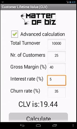 Simple CLV Calculator – vue 4