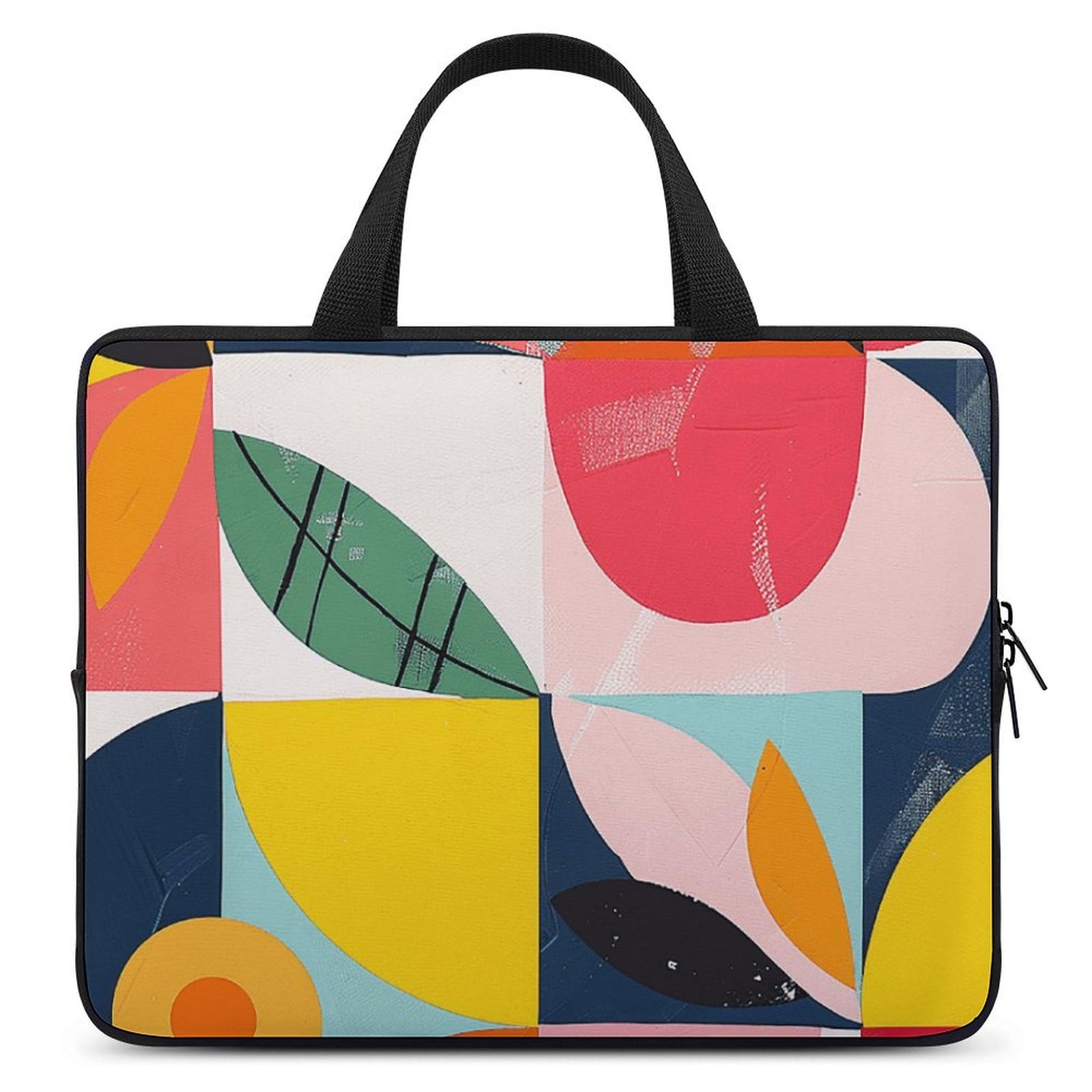 Sac ordinateur 12" à motif orange et blanc avec sangle réglable - 6