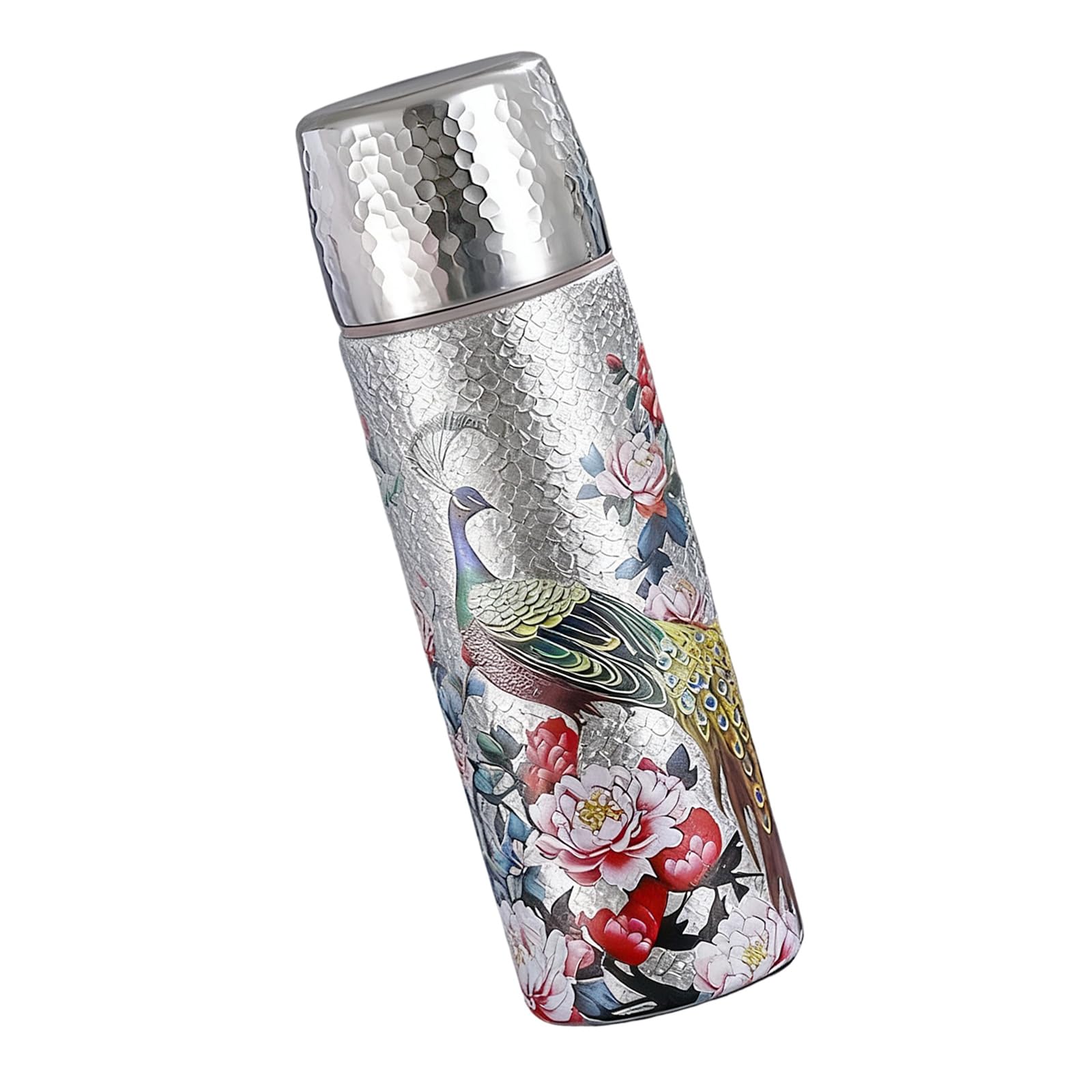 Jazuaiao Efficient Thermal Retention Golden Peacocks Nonrust Steel Portable Leak Travel Mugs