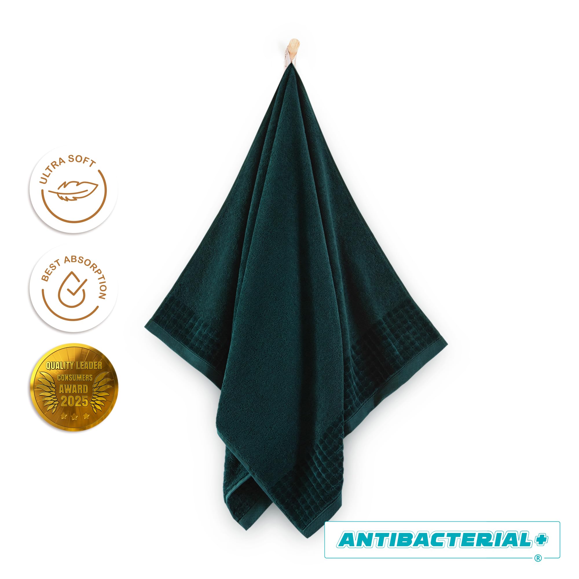 ZWOLTEX - Serviette et Serviette de Bain Paulo Set, 3 pièces Set : 30x50, 50x100, 70x140 cm, Serviette de Douche Serviette 100% Coton, Serviette de Bain Grande, Serviette de Plage Bleu foncé