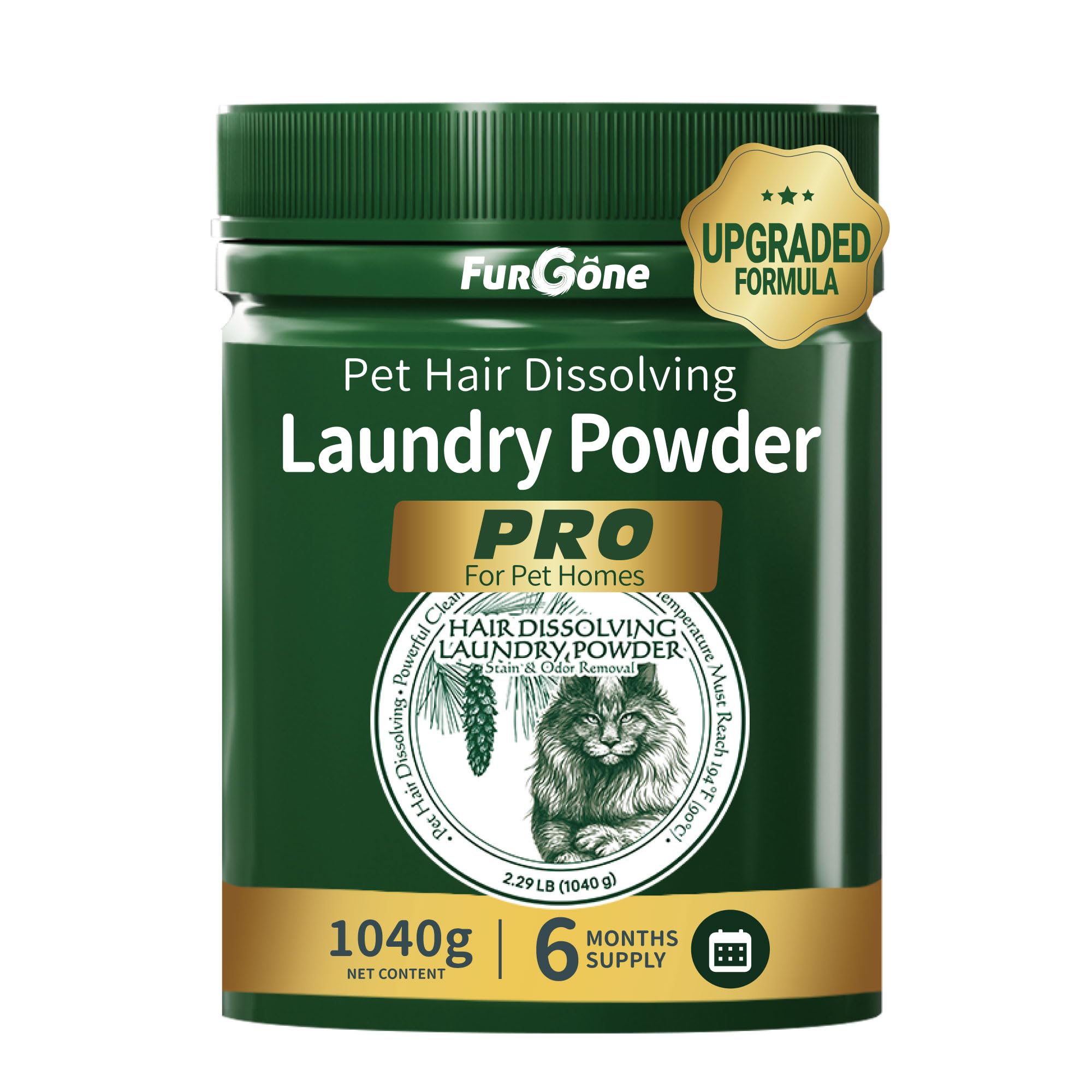FurGone Laundry Powder Pro for Pet Homes, Upgraded Formula