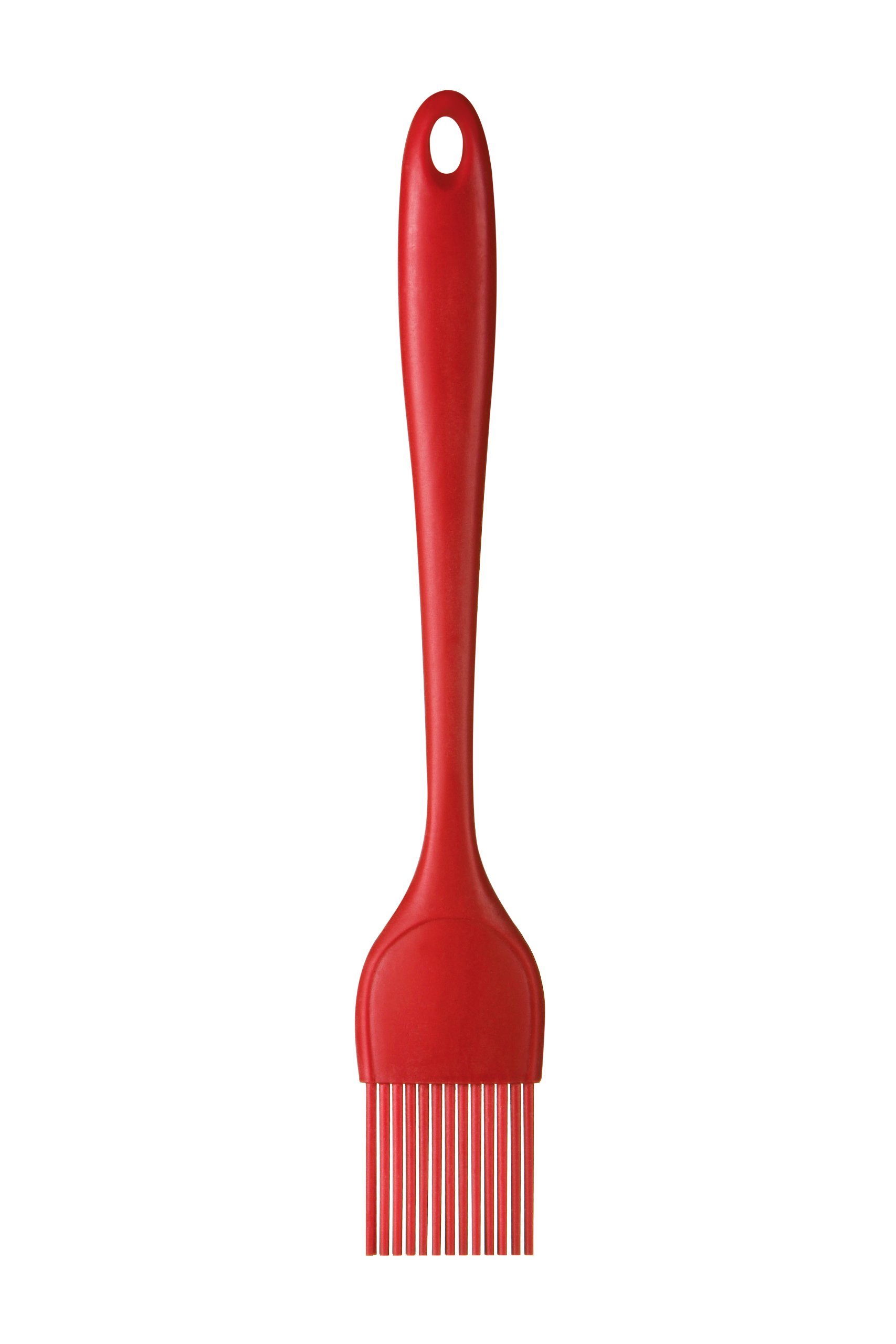 Premier Housewares Luxe Silicone Baking Brush, Kitchen Tool Safe For Non-Stick Cookware,Multi-Functional Brush For Greasing Red