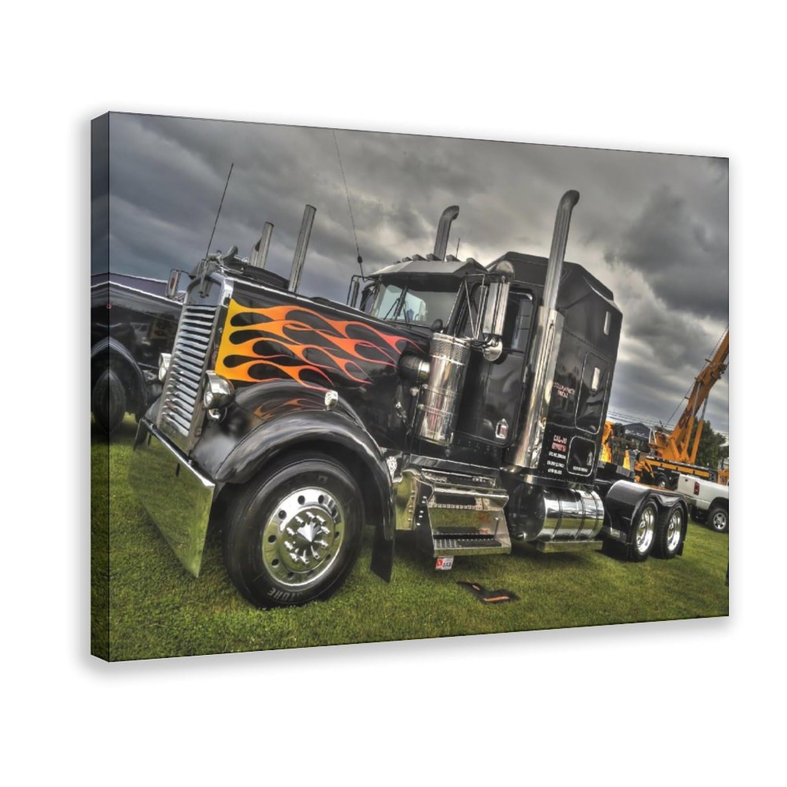 QNVJQKDSI American Truck (4) Canvas Poster Bedroom Decor Landscape Office Room Decor Gift 24" L X 36" W