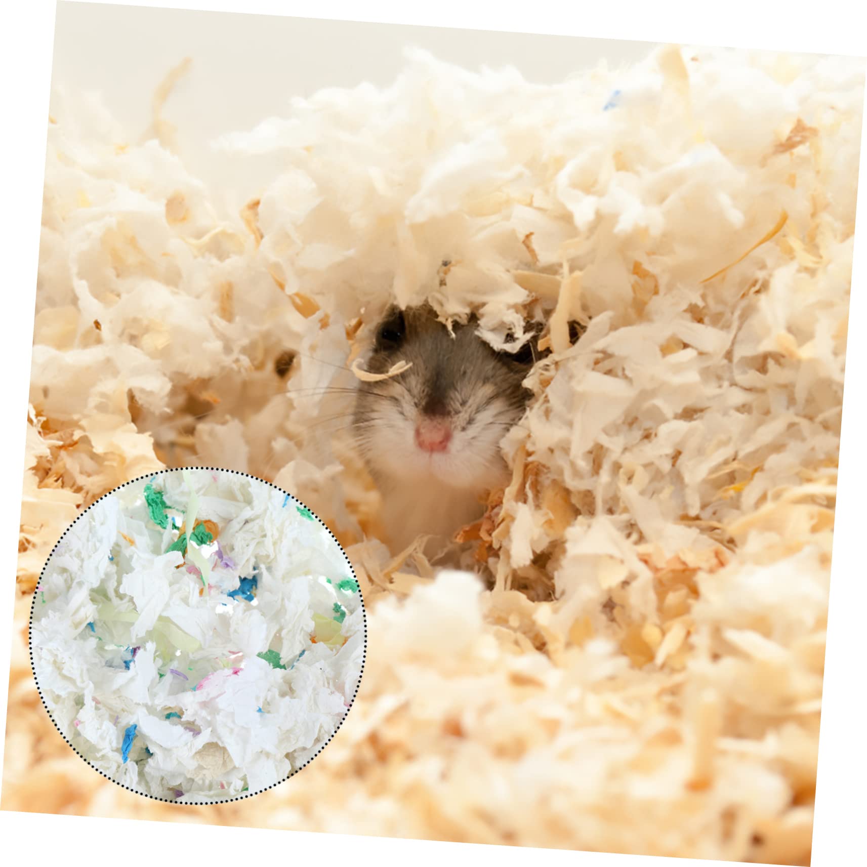 UPKOCH Rivestimento per Gabbia per Piccoli Animali 450g in Carta Assorbente Riciclata, Confortevole e Previene L'umidità nella Lettiera per Criceti e Conigli