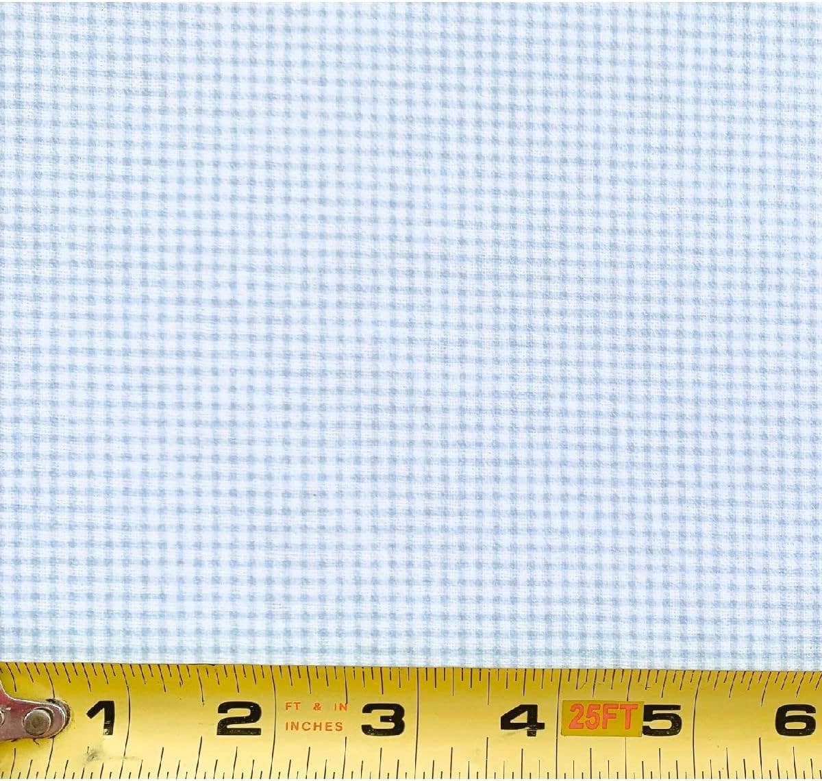 Gingham - Blue-100% Soft Cotton Fabric by The Yard Made in USA