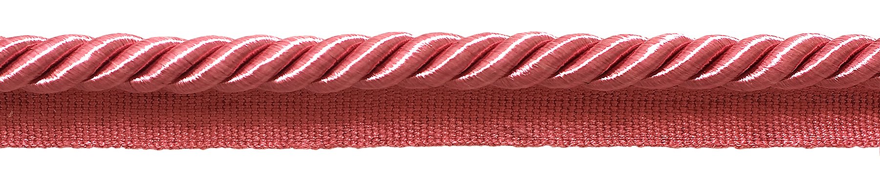Cordelette de passepoil rose 10mm pour customiser vos coussins et linge de maison