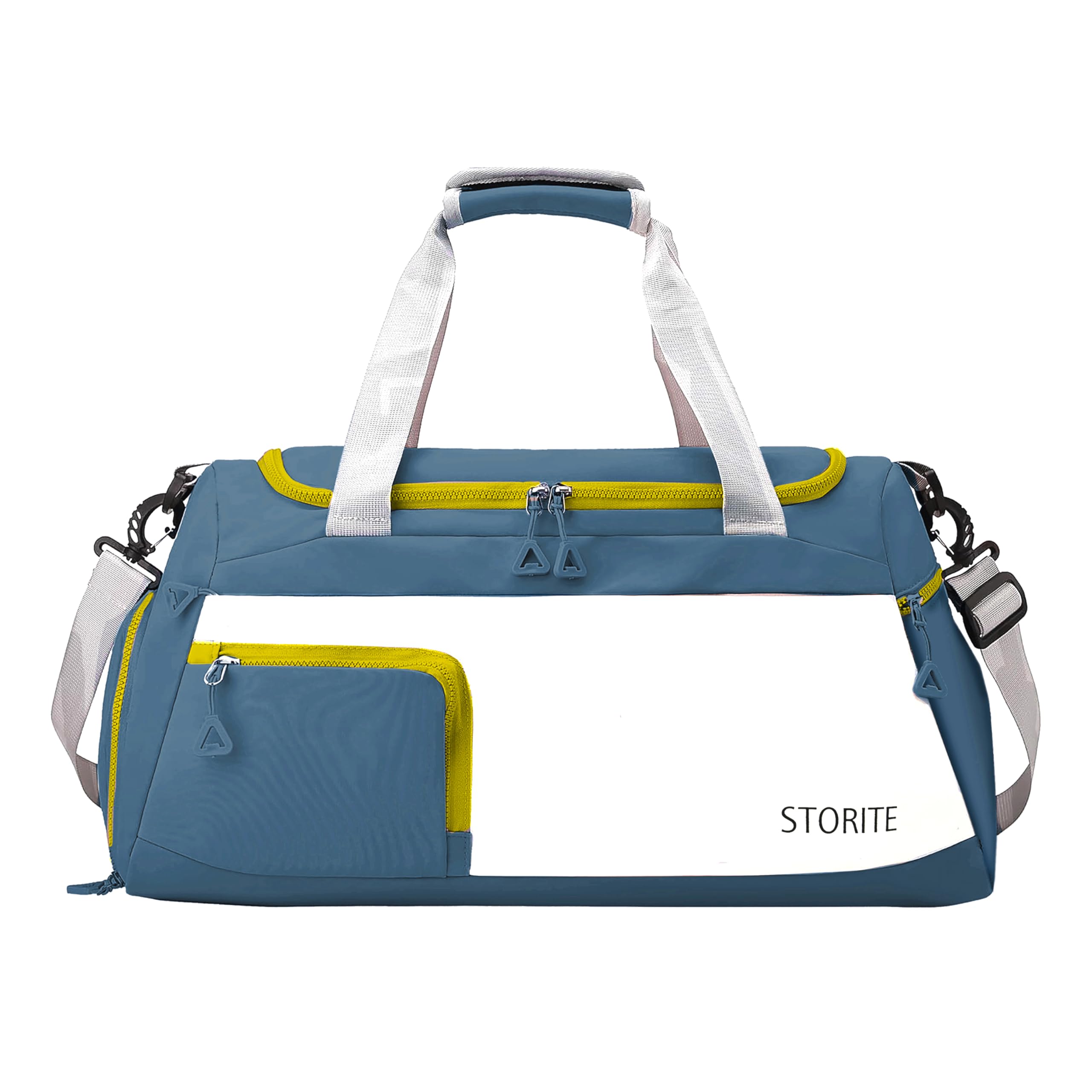Storite Nylon 50 cms Imported Travel Duffle Bag Multi- Pocket Sports Shoulder Bag for Women with Wet Pocket & Shoe Compartment Weekender Overnight Travel Luggage Bag (Blue - 50 x 18 x 29 cm) (B0D86TR19J) Amazon Price History, Amazon Price Tracker
