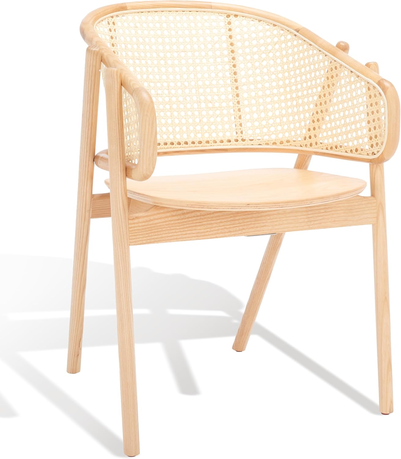 SAFAVIEH Couture Collection Emmy Tropical Coastal Natural Rattan Back Dining Chair