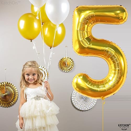 Miniatura 1224 de KatchOn, Globo dorado gigante del número 8 de 40 pulgadas, globo dorado del número 8 para decoraciones de cumpleaños de 8 años para niñas
