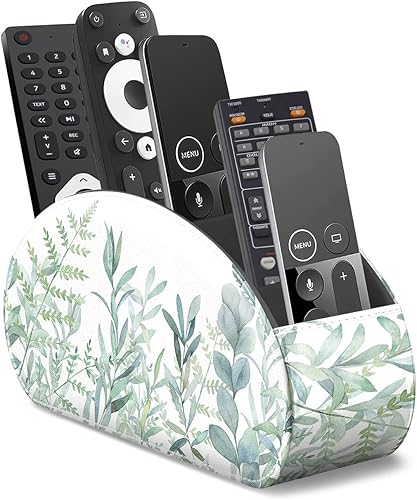 Miniatura 1 de Soporte para control remoto de TV con 5 compartimentos, organizador de almacenamiento de escritorio de mesa, soporte para brochas de maquillaje,