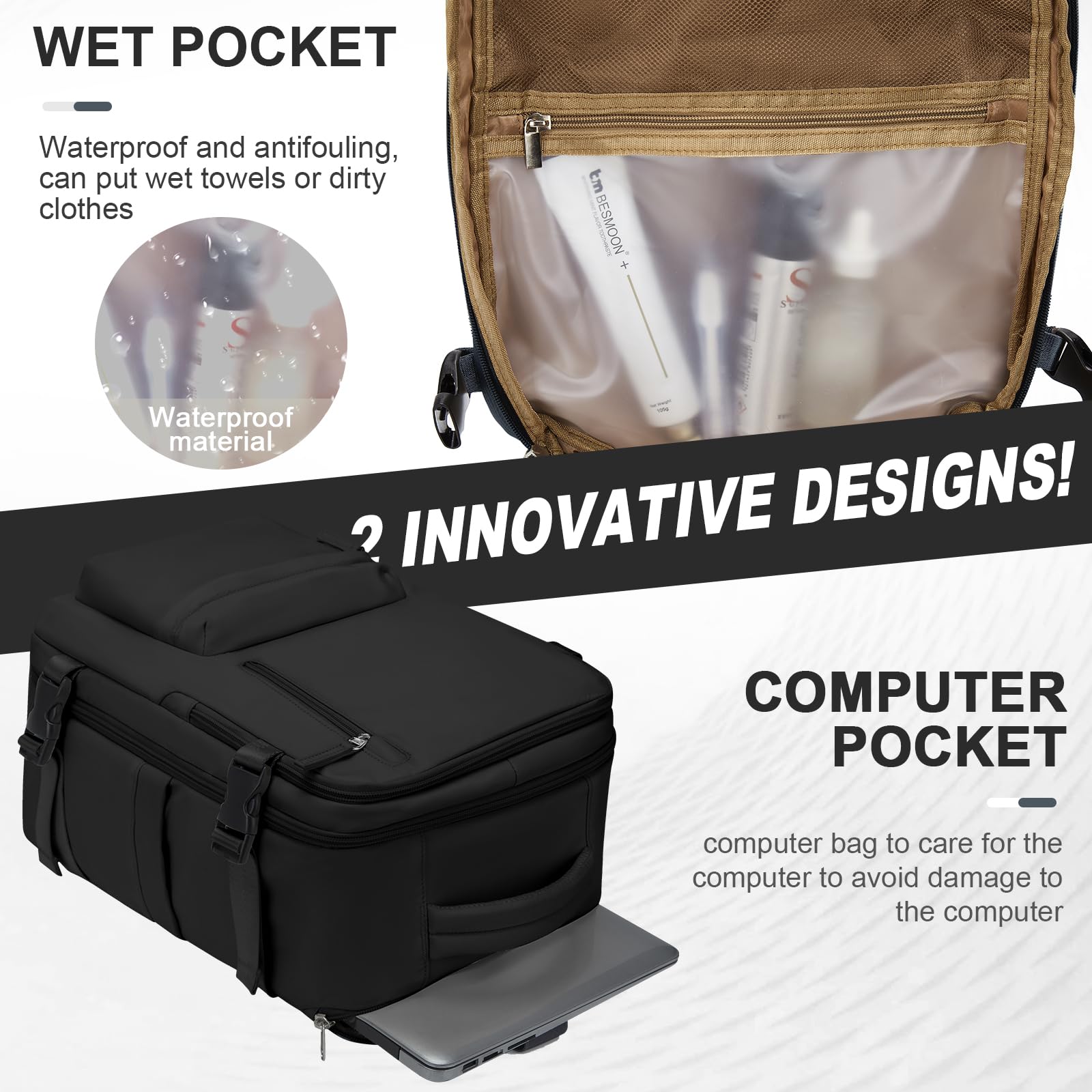 Zaino da Viaggio per Ryanair 40x20x25 Bagaglio a Mano Zaino Borse da Cabina per Ryanair Il Sedile Zaino Aereo Bagaglio a Mano Donna Borsa Cabina Viaggio Zaino Travel Viaggio Casual Daypack,X1-Nero