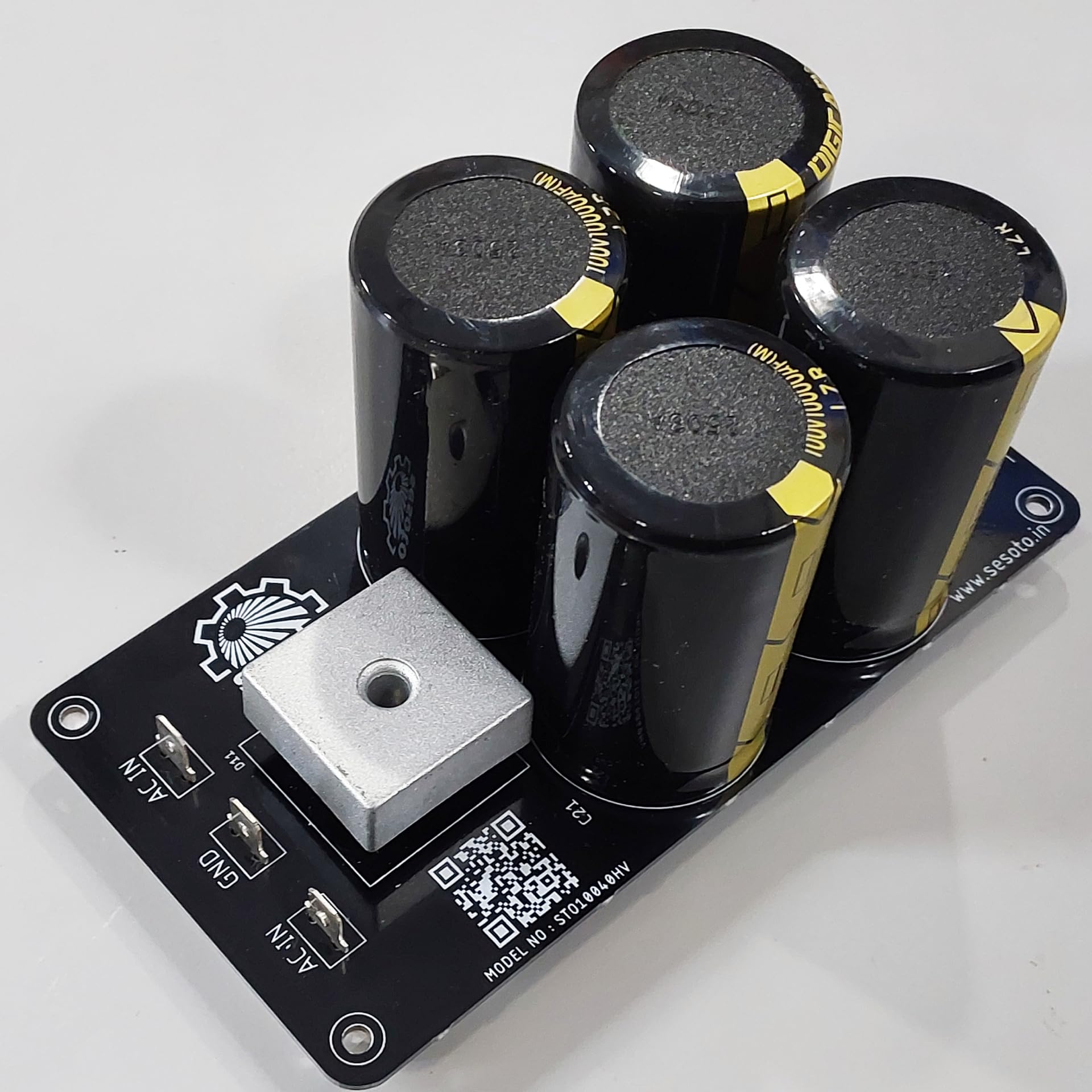 35 Ampere, 4x10000uF/100V Dual Supply Metal Case Bridge Rectifier & Filter Board for High Power Amplifiers& Sub Amplifiers... Max. Transformer Voltage 70-0-70V AC-image-32