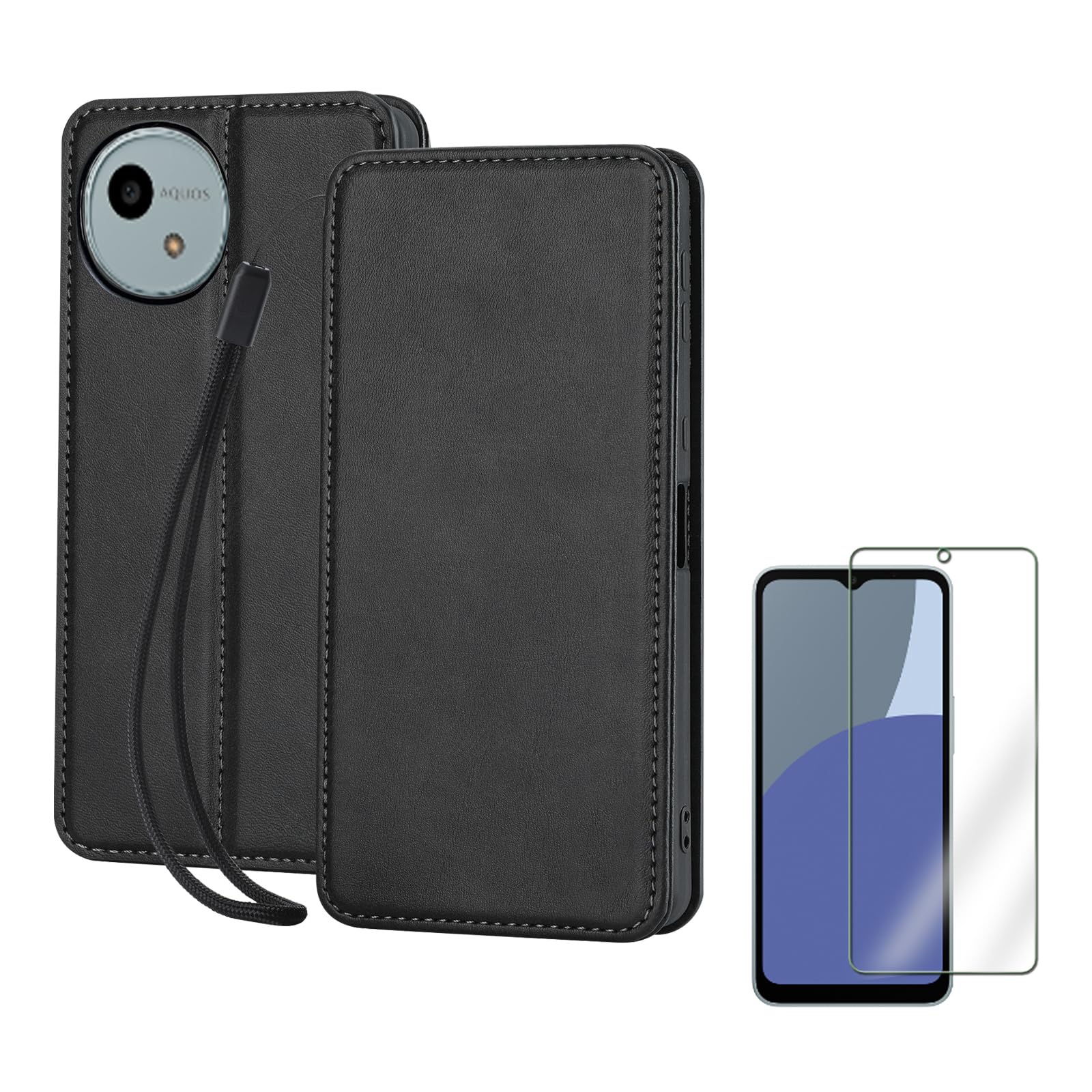 Amazon.co.jp: AQUOS Wish5 ケース 手帳型 wangChuan SH-52F