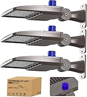 JC-LGL 200W LED Parking Lot Light - 28,000LM 5000K Daylight, Dusk-to-Dawn Photocell, IP65 Waterproof Adjustable Mount for Stadiums, Yards, Roadways