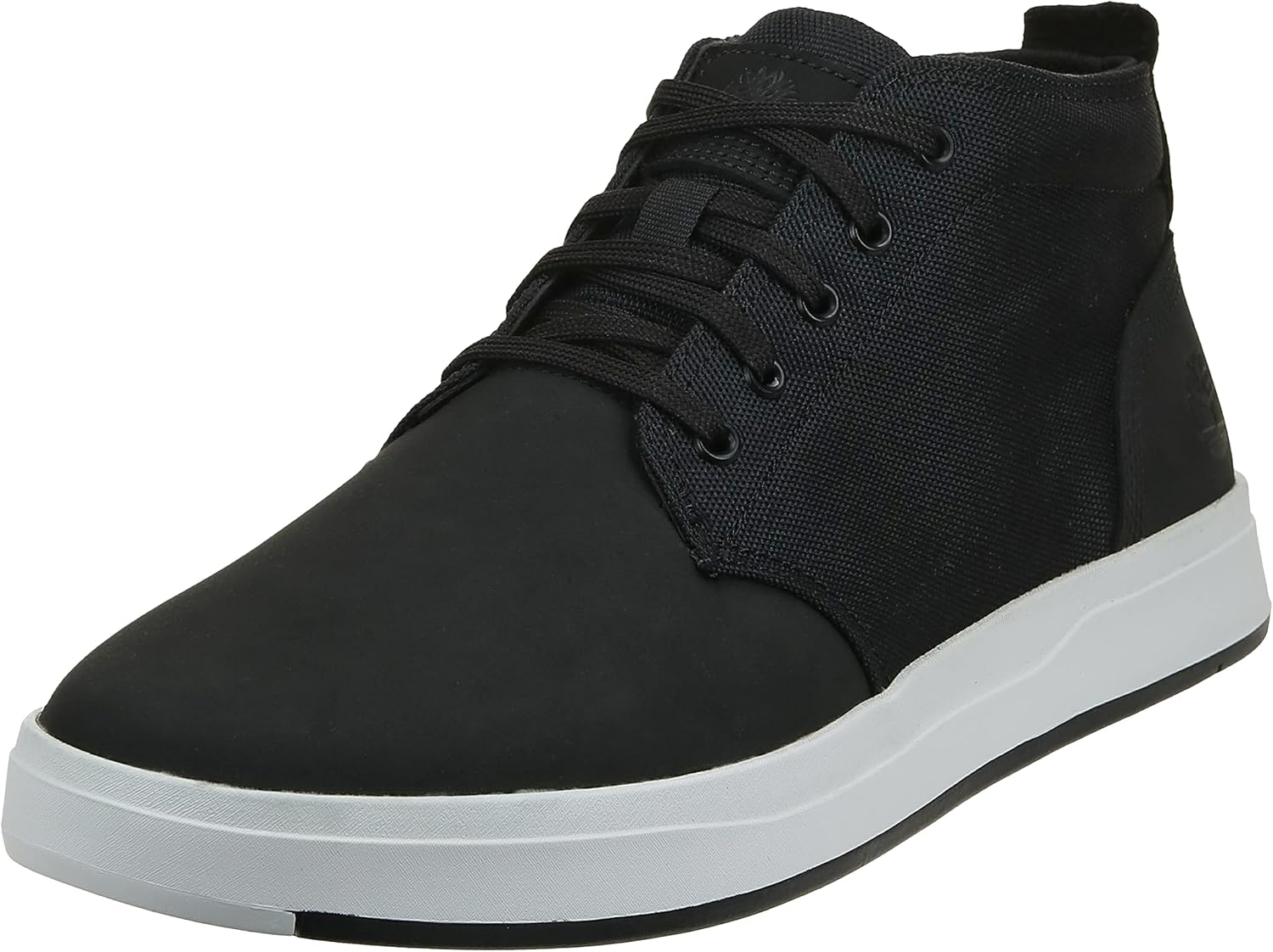 Timberland Davis Square Leather and Fabric Chukka Black Nubuck 10 D (M)