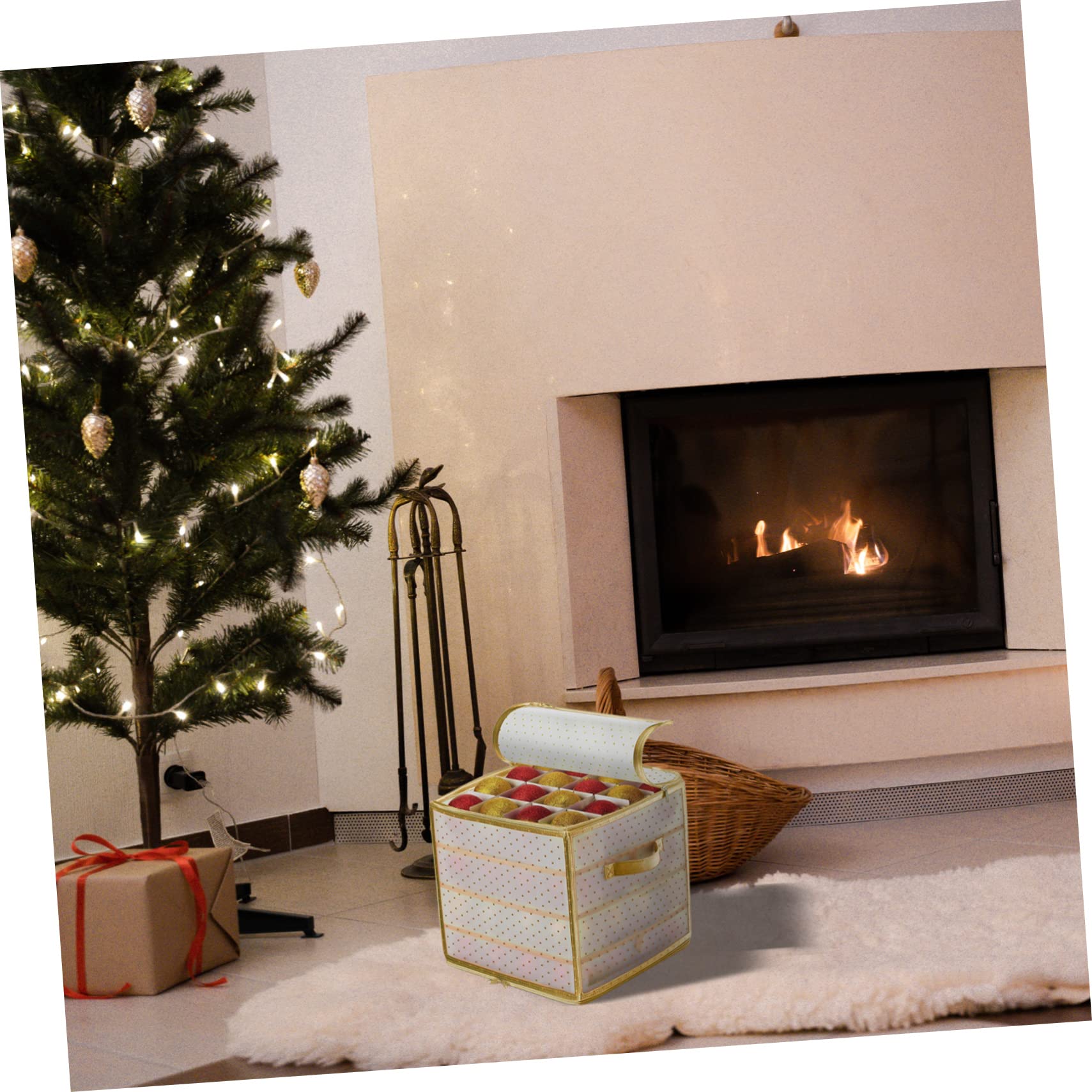 Cabilock Contenitore per Decorazioni Natalizie Scomparti Scatola Portaoggetti per Palline di Natale e Altre Decorazioni