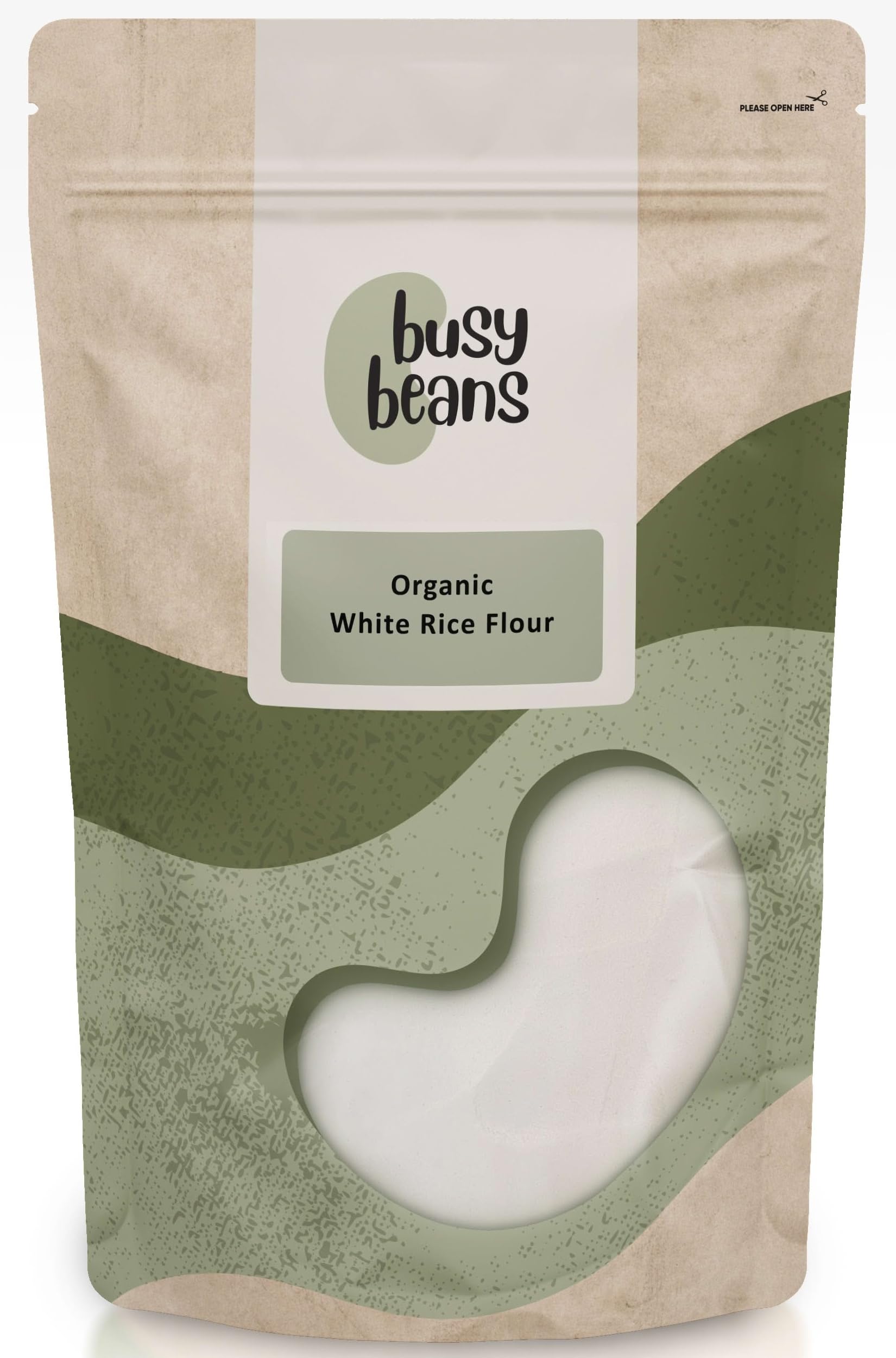 – Organic White Rice Flour - Certified Organic - by Busy Beans Organic (500g)