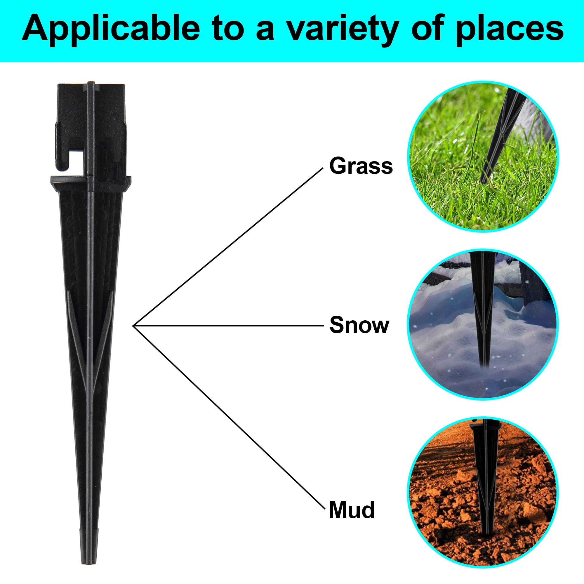 Replacement Stakes for Christmas Candy Cane Lights Outdoor 10PCS