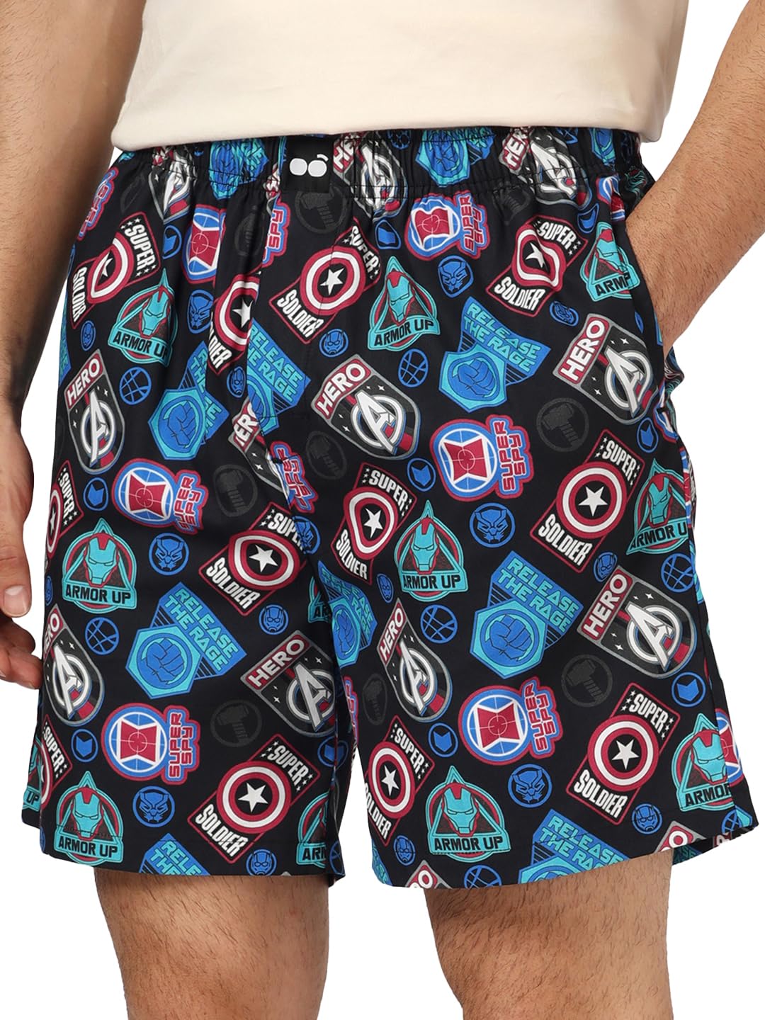 bewakoof Marvel Avengers Men's All Over Printed Regular Fit Poplin Cotton Boxer-picture-18