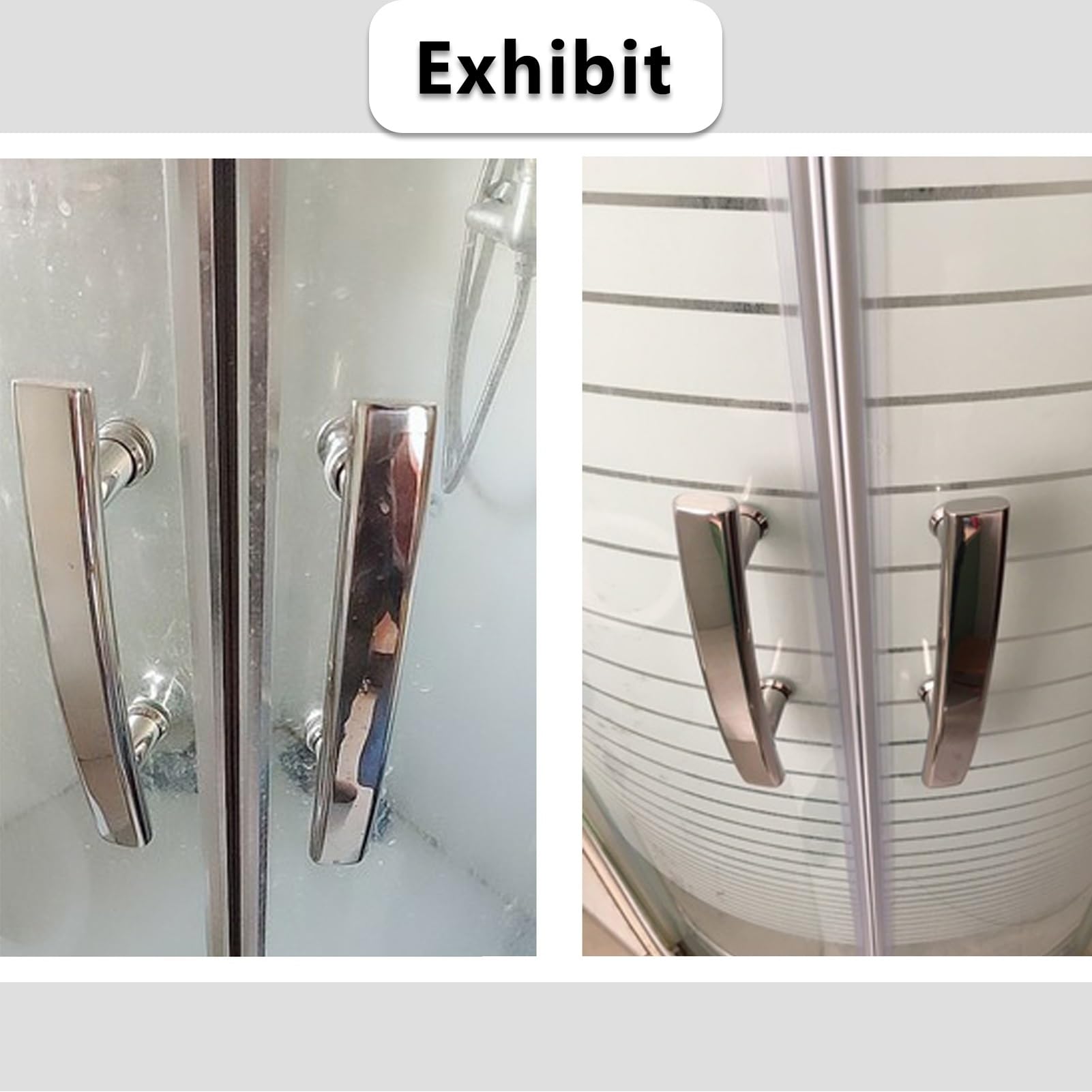 Gałki do drzwi szklanych, uchwyt do drzwi szklanych prysznicowych ze stali nierdzewnej w kolorze srebrnym, uchwyt do uchwytu łazienkowego Push Pull Grab Bar metalowy drąż(