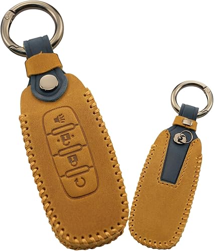 ontto Leather Key Fob Cover Car Key Holder Case Fit for Nissan Ariya Pathfinder Kicks X-Trail Rogue 8 Gen New Teana 2023 2024