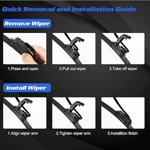 Miniatura 2 de UrbanX Limpiaparabrisas de repuesto 2 en 1 para todas las estaciones, repelente al agua, para Hyundai Sonata 2011 de 26 y 18 pulgadas, lado del