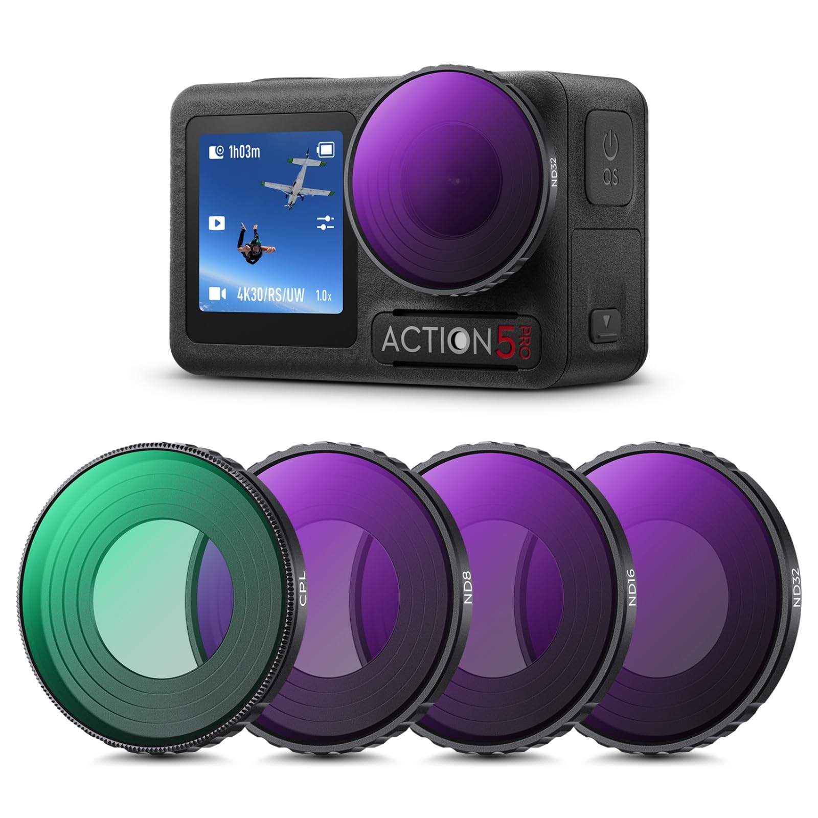 Amazon | K&F Concept DJI Osmo Action 4/5 PRO 用フィルターセット 