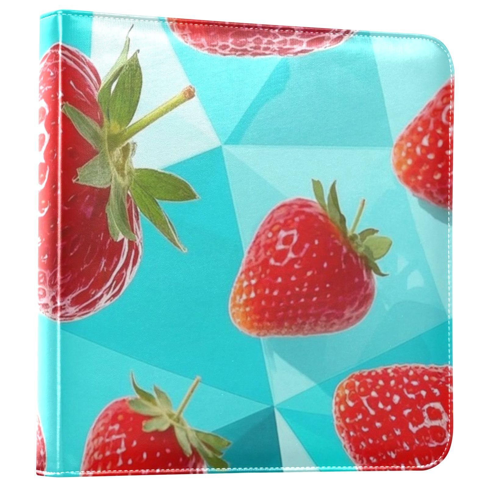 Photo Album 4x6, 5x7,6x8,Artificial Leather Photo Albums with 20 Detachable Sheets Strawberry Pattern for Family Kids,Multi 11
