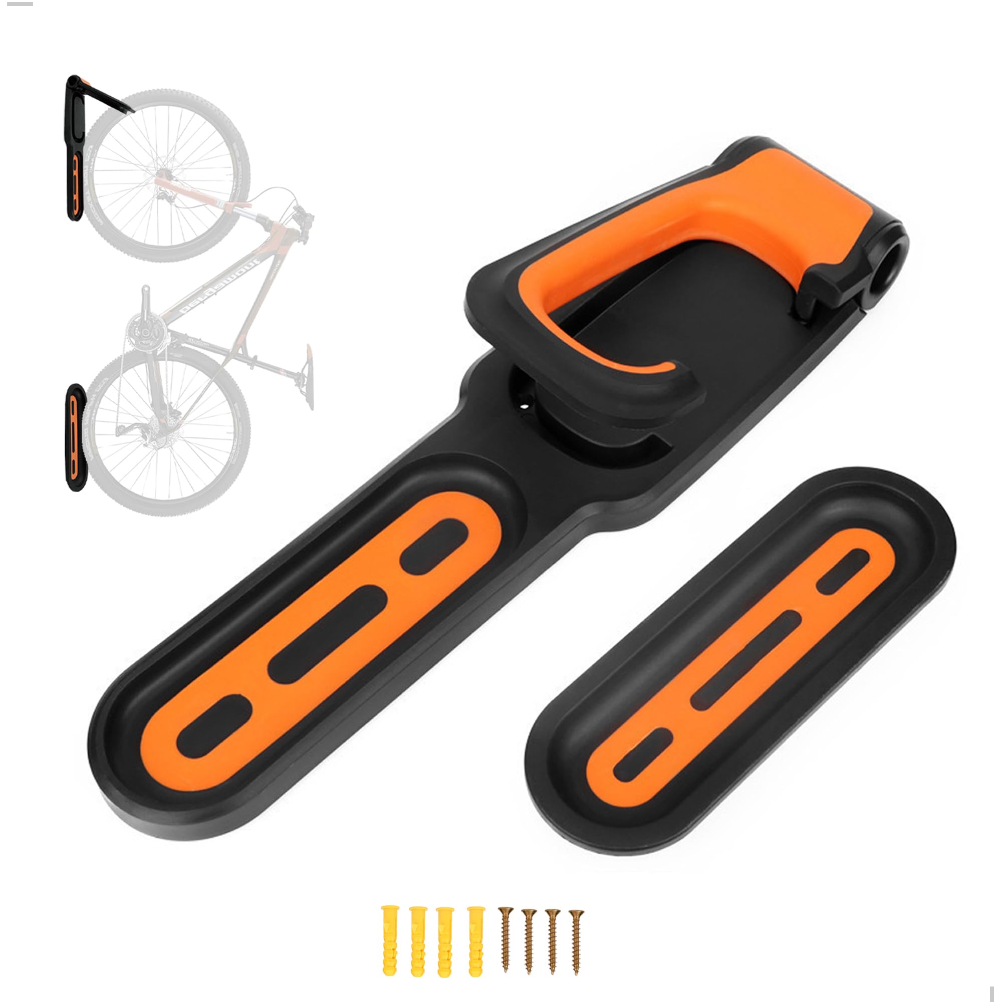 Wall Bike Hanger, Wall Mount Bike Holder, Wall Mount for Different Sizes Wall Mount for Mountain Bike and Road Bike - Image 2