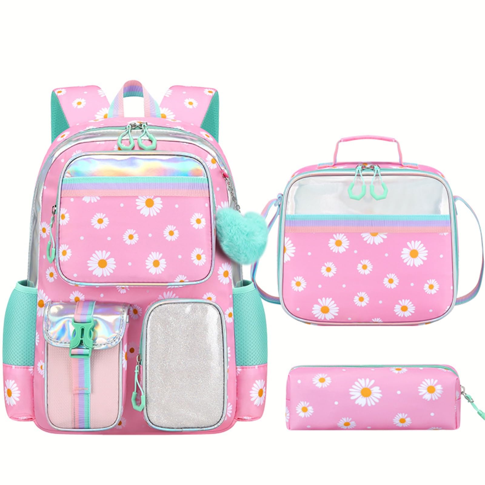 Zaino da Viaggio Nero Marrone Arco Stampa 3-in-1 Set per Scuola Resistente all'Acqua con Borsa Crossbody E Custodia A Matita Gli Adolescenti